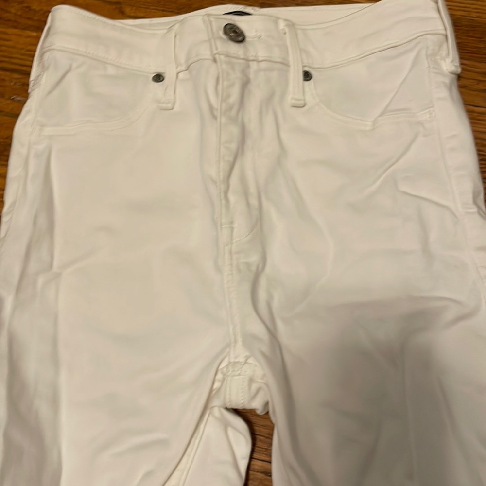 White high rise jeans